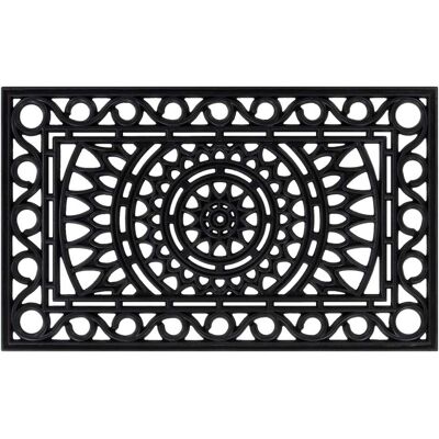 DÉCOSHOP26 Zerbino Rettangolare 45 X 75 Cm Gomma Nera Dec040650 DÉCOSHOP26 Zerbino Rettangolare 45 X 75 Cm Gomma Nera Dec040650