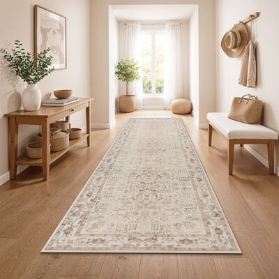 PACO HOME Tappeto Vintage Boho Moderno Soggiorno Pelo Corto Lavabile Beige 80x150 Cm PACO HOME Tappeto Vintage Boho Moderno Soggiorno Pelo Corto Lavabile Beige 80x150 Cm