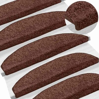 MAISON EXCLUSIVE - Tappetini Per Scale Autoadesivi Semicircolare 15 Pcs Marrone MAISON EXCLUSIVE - Tappetini Per Scale Autoadesivi Semicircolare 15 Pcs Marrone