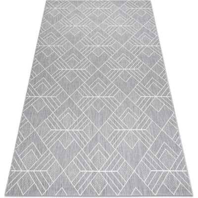 RugsX Tappeto SISAL FLAT - Geometrico grigio / crema - Tappeto RugsX Tappeto SISAL FLAT - Geometrico grigio / crema - Tappeto