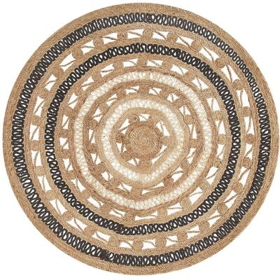 Tappeto rotondo in juta Beliani 140 cm - Decorazione rustica Tappeto rotondo in juta Beliani 140 cm - Decorazione rustica
