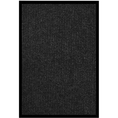 DÉCOSHOP26 Zerbino A Righe Con Retro Antiscivolo 80 X 120 Cm Pp E Vinile Antracite Dec040637 DÉCOSHOP26 Zerbino A Righe Con Retro Antiscivolo 80 X 120 Cm Pp E Vinile Antracite Dec040637