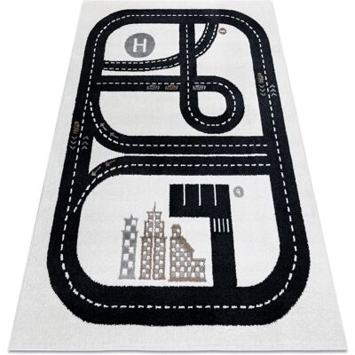 Dywany Łuszczów Fun Track - Tappeto bambini crema - Tappeto gioco auto Dywany Łuszczów Fun Track - Tappeto bambini crema - Tappeto gioco auto