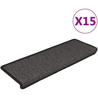 MAISON EXCLUSIVE - Tappeti Autoadesivi Scale Aspetto Sisal 15pz 65x21x4 Antracite MAISON EXCLUSIVE - Tappeti Autoadesivi Scale Aspetto Sisal 15pz 65x21x4 Antracite