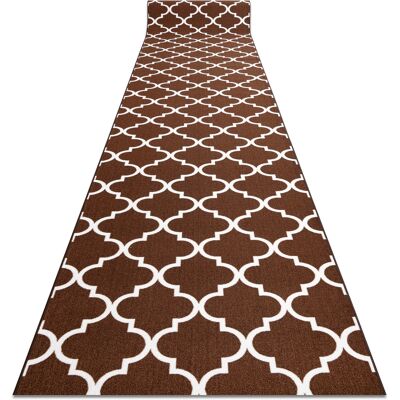 RUGSX - Passatoia Gommata Marocco Trifoglio Marrone 57 Cm Trellis 30351 Brown 57x340 Cm RUGSX - Passatoia Gommata Marocco Trifoglio Marrone 57 Cm Trellis 30351 Brown 57x340 Cm