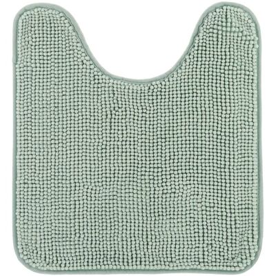 TENDANCE Tappetino Per Wc In Microfibra Con Motivo A Sfere, Tinta Unita, 45x50 Cm - Verde Eucalipto - TENDANCE Tappetino Per Wc In Microfibra Con Motivo A Sfere, Tinta Unita, 45x50 Cm - Verde Eucalipto -