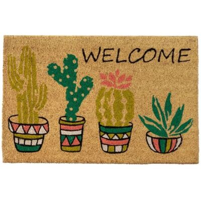 OEM Zerbino Di Benvenuto Con Cocco E Cactus 60x40 Cm OEM Zerbino Di Benvenuto Con Cocco E Cactus 60x40 Cm