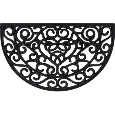 HELLOSHOP26 Zerbino Semicircolare 45 X 75 Cm Antiscivolo Resistente Per Interni/esterni In Gomma Nera 020046195 HELLOSHOP26 Zerbino Semicircolare 45 X 75 Cm Antiscivolo Resistente Per Interni/esterni In Gomma Nera 020046195