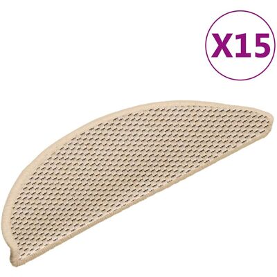 MAISON EXCLUSIVE - Tappeti Autoadesivi Scale Aspetto Sisal 15pz 56x17x3 Cm Berbero MAISON EXCLUSIVE - Tappeti Autoadesivi Scale Aspetto Sisal 15pz 56x17x3 Cm Berbero