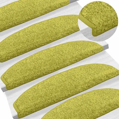 MAISON EXCLUSIVE - Tappetini Per Scale Autoadesivi 15 Pcs Verde 80 X 24,5 X 3,5 Cm MAISON EXCLUSIVE - Tappetini Per Scale Autoadesivi 15 Pcs Verde 80 X 24,5 X 3,5 Cm