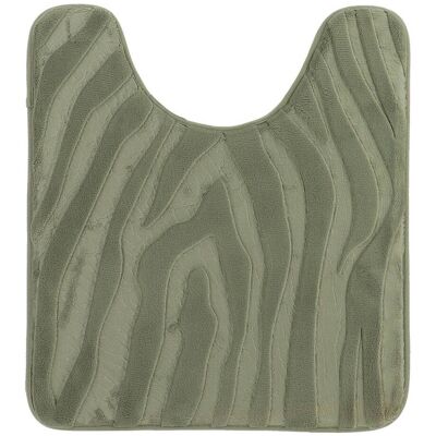 TENDANCE Tappetino Per Wc Con Memoria Di Forma In Microfibra Effetto Zebra 45x50 Cm - Verde Salvia - TENDANCE Tappetino Per Wc Con Memoria Di Forma In Microfibra Effetto Zebra 45x50 Cm - Verde Salvia -