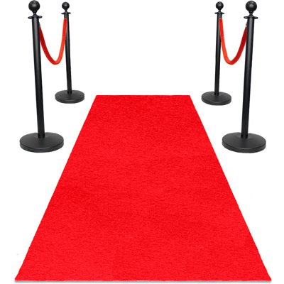 VIVOL Pacchetto D'Ingresso Grande Apertura - Tappeto Rosso Torrance 1x3 M - 4 Aste Nere Incl. Cavo Rosso VIVOL Pacchetto D'Ingresso Grande Apertura - Tappeto Rosso Torrance 1x3 M - 4 Aste Nere Incl. Cavo Rosso