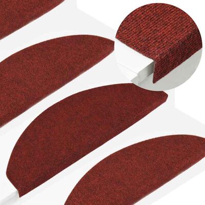 VIDAXL Tappetini Autoadesivi Per Scale 15 Pz 65x22,5x3,5 Cm Rossi - VIDAXL Tappetini Autoadesivi Per Scale 15 Pz 65x22,5x3,5 Cm Rossi -