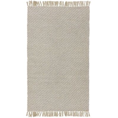 Tappeto in iuta e cotone beige Beliani - Stile boho 80x120cm Tappeto in iuta e cotone beige Beliani - Stile boho 80x120cm