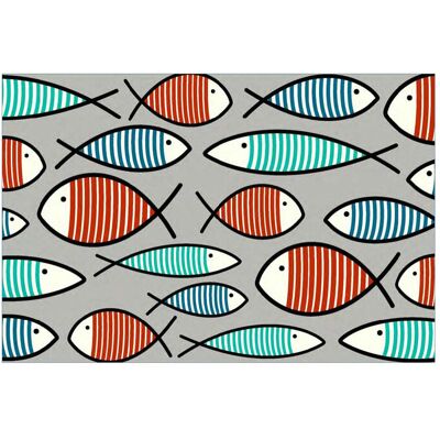 Mercury Tapis Velvet Sea Fish 2 45x75cm Sur Cintre - Mercury Tapis Velvet Sea Fish 2 45x75cm Sur Cintre -
