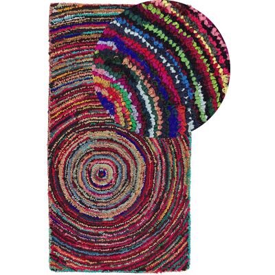 Tappeto multicolore in cotone Beliani - Motivo boho rettangolare Tappeto multicolore in cotone Beliani - Motivo boho rettangolare