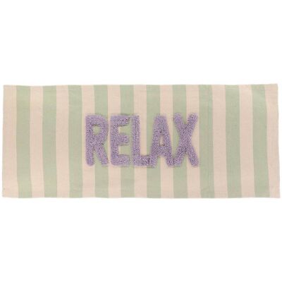 TENDANCE Tappeto In Cotone Con Scritta Tuftee Relax 45x120 Cm - Verde Beige - TENDANCE Tappeto In Cotone Con Scritta Tuftee Relax 45x120 Cm - Verde Beige -