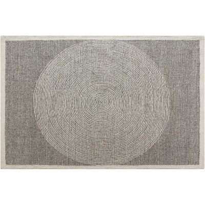 Unique Tappeto Taftato 100% Lana 160 X 230 Cm Grigio 1800g/m² - Nelune Unique Tappeto Taftato 100% Lana 160 X 230 Cm Grigio 1800g/m² - Nelune