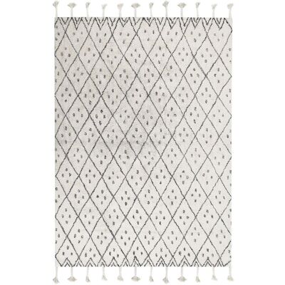 Tappeto in Cotone Beliani - Motivo Geometrico 160x230cm - Stile Orientale Moderno Tappeto in Cotone Beliani - Motivo Geometrico 160x230cm - Stile Orientale Moderno