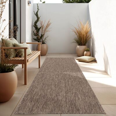 PACO HOME Tappeto Per Esterno Balcone Terrazza Tappeto Cucina Monocolore Mélange 60x100 Cm, Taupe PACO HOME Tappeto Per Esterno Balcone Terrazza Tappeto Cucina Monocolore Mélange 60x100 Cm, Taupe