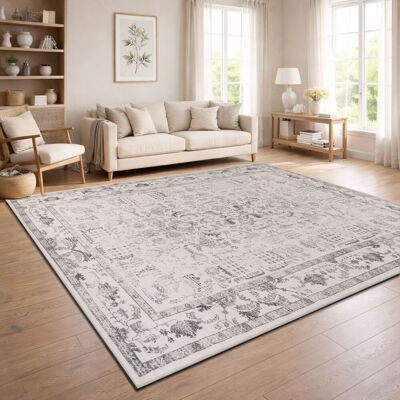 PACO HOME Tappeto Vintage Boho Moderno Soggiorno Pelo Corto Lavabile Grigio 200x280 Cm PACO HOME Tappeto Vintage Boho Moderno Soggiorno Pelo Corto Lavabile Grigio 200x280 Cm