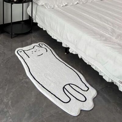 OEM Tappeto Per Camera Da Letto, 40 X 120 Cm, Lavabile, Carino E Divertente, Moderno Tappeto Bianco Stampato Dalla Forma Irregolare (gatto Bianco) OEM Tappeto Per Camera Da Letto, 40 X 120 Cm, Lavabile, Carino E Divertente, Moderno Tappeto Bianco Stampato Dalla Forma Irregolare (gatto Bianco)