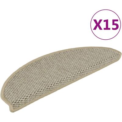 VIDAXL Tappeti Adesivi Scale Aspetto Sisal 15pz 65x21x4cm Verde Chiaro - VIDAXL Tappeti Adesivi Scale Aspetto Sisal 15pz 65x21x4cm Verde Chiaro -