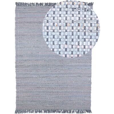 Tappeto rettangolare grigio in cotone Beliani - Stile boho, 160x230 cm Tappeto rettangolare grigio in cotone Beliani - Stile boho, 160x230 cm