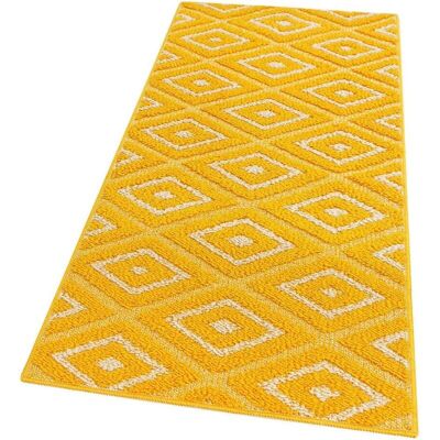 Emmevi - Rombi 3D Bordato - Giallo - 50x115 cm - Tappeto Emmevi - Rombi 3D Bordato - Giallo - 50x115 cm - Tappeto