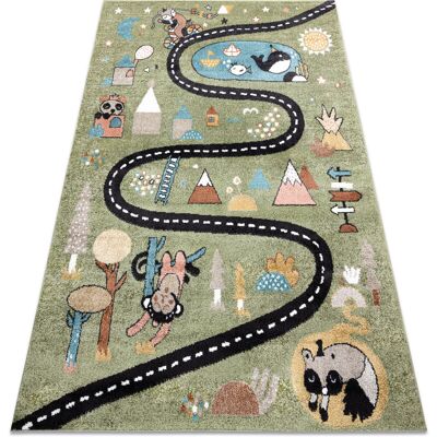 Tappeto Dywany Łuszczów Fun Route per bambini - Verde - 140x190 cm Tappeto Dywany Łuszczów Fun Route per bambini - Verde - 140x190 cm
