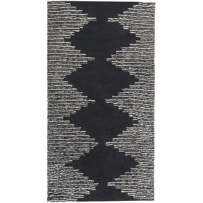 Tappeto in cotone Beliani - Bianco e nero - 80x150cm - Stile scandinavo Tappeto in cotone Beliani - Bianco e nero - 80x150cm - Stile scandinavo
