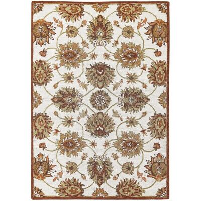 Tappeto in Lana Beliani 140 x 200 cm Beige e Marrone - Tappeto Tappeto in Lana Beliani 140 x 200 cm Beige e Marrone - Tappeto