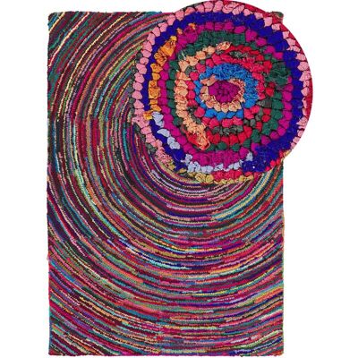 Tappeto Multicolore in Cotone Beliani - 140x200cm - Motivo Astratto Rettangolare Tappeto Multicolore in Cotone Beliani - 140x200cm - Motivo Astratto Rettangolare