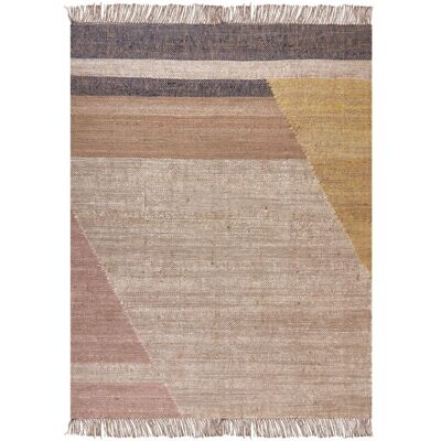 Tappeto di juta marrone 160x230cm motivo geometrico - Tappeto Tappeto di juta marrone 160x230cm motivo geometrico - Tappeto