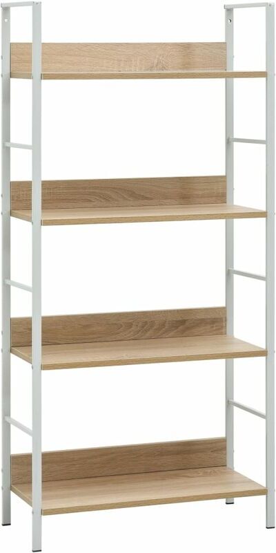 VIDAXL Scaffale Libri 4 Ripiani Rovere 60x27,6x124,5 Legno Multistrato -