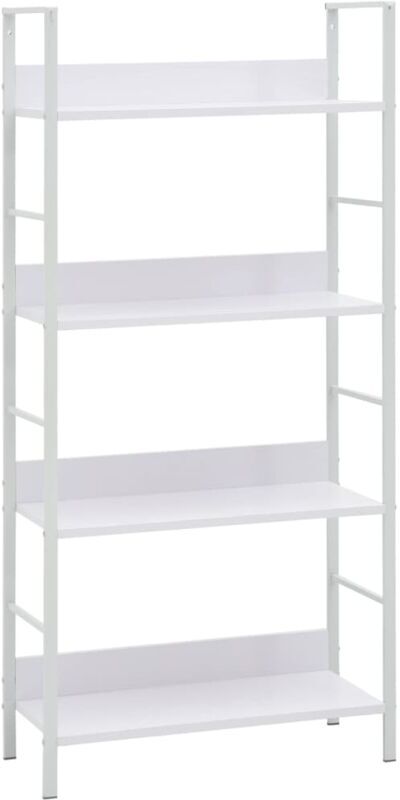 VIDAXL Scaffale Libri 4 Ripiani Bianco 60x27,6x124,5 Legno Multistrato