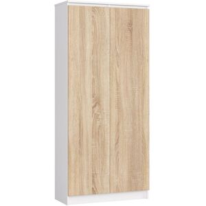 AKORD Libreria R80 Bianco, Sonoma Quercia 80 Cm 2 Ante 80x35x180 Cm AKORD Libreria R80 Bianco, Sonoma Quercia 80 Cm 2 Ante 80x35x180 Cm