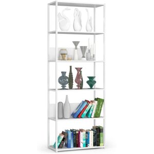 AKORD - Scaffale Stilo Loft Con Ripiani In Legno 70 Cm Bianca 70 Cm 70x32x192 Cm AKORD - Scaffale Stilo Loft Con Ripiani In Legno 70 Cm Bianca 70 Cm 70x32x192 Cm