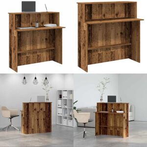 VIDAXL Banco Reception Legno Antico 100x50x103,5 Cm Legno Multistrato - Bancone Reception - Archiviazione VIDAXL Banco Reception Legno Antico 100x50x103,5 Cm Legno Multistrato - Bancone Reception - Archiviazione