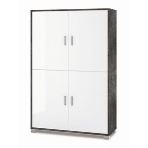 SARMOG Madia Armadio Mobile Credenza Nero Bianco Lucido 4 Ante Buffet Soggiorno SARMOG Madia Armadio Mobile Credenza Nero Bianco Lucido 4 Ante Buffet Soggiorno