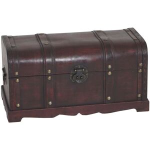 DÉCOSHOP26 Baule In Legno In Stile Antico Cassapanca Decorativa Rotonda 30 X 57 X 29 Cm Stile Coloniale 040011469 DÉCOSHOP26 Baule In Legno In Stile Antico Cassapanca Decorativa Rotonda 30 X 57 X 29 Cm Stile Coloniale 040011469