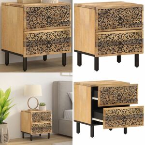 VIDAXL Comodino 40x33x46 Cm In Legno Massello Di Mango - Comodino Retro - Comodino Mango VIDAXL Comodino 40x33x46 Cm In Legno Massello Di Mango - Comodino Retro - Comodino Mango