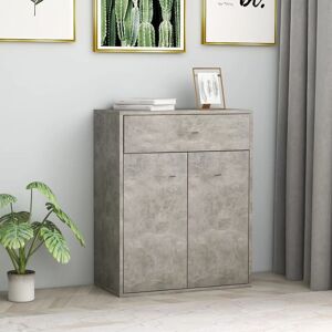 VIDAXL Credenza in Lengo con 2 ampi scomparti e Cassetto Cassettiera Elegante vari colori colore : Grigio Cemento