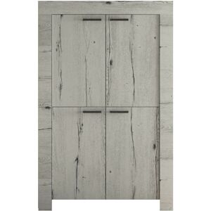 LES TENDANCES - Credenza Mobile Soggiorno 4 Ante In Melaminico 102x43x158cm Tft Neve Rovere Neve LES TENDANCES - Credenza Mobile Soggiorno 4 Ante In Melaminico 102x43x158cm Tft Neve Rovere Neve