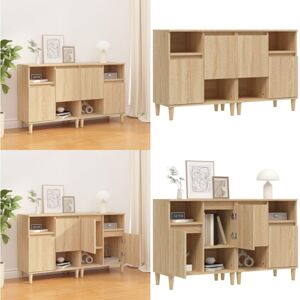 VIDAXL Credenze 2pz Rovere Sonoma 60x35x70 Cm In Legno Multistrato - Credenze Con Ante - Credenze Con Scomparti VIDAXL Credenze 2pz Rovere Sonoma 60x35x70 Cm In Legno Multistrato - Credenze Con Ante - Credenze Con Scomparti