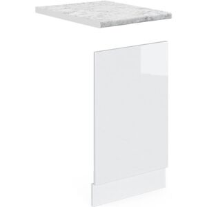 Vicco - Pannello Frontale R-line, Bianco Lucido, 45 Cm , Pl Marmo Vicco - Pannello Frontale R-line, Bianco Lucido, 45 Cm , Pl Marmo