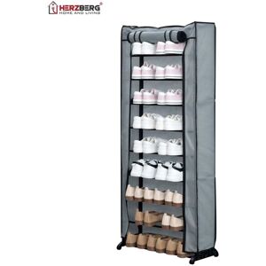 Pricenet Herzberg HG-8076 - Porta scarpe - 9 ripiani grigio Pricenet Herzberg HG-8076 - Porta scarpe - 9 ripiani grigio