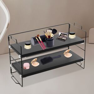 SANBOUSI Libreria Scrivania Nera, Organizzatore Deposito Scrivania Moderno, Scaffale Deposito Montato Tavolo SANBOUSI Libreria Scrivania Nera, Organizzatore Deposito Scrivania Moderno, Scaffale Deposito Montato Tavolo