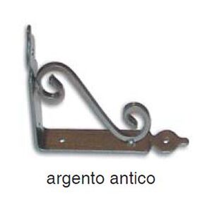 MADIDEF Masidef Mensola Rustica Elegante Argentoantico 23x18cm MADIDEF Masidef Mensola Rustica Elegante Argentoantico 23x18cm