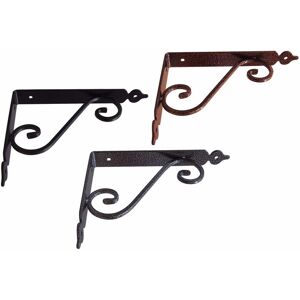 EAC Mensola In Ferro Battuto Mis. 23 Cm Portata 50 Kg Colore Argento Antico EAC Mensola In Ferro Battuto Mis. 23 Cm Portata 50 Kg Colore Argento Antico